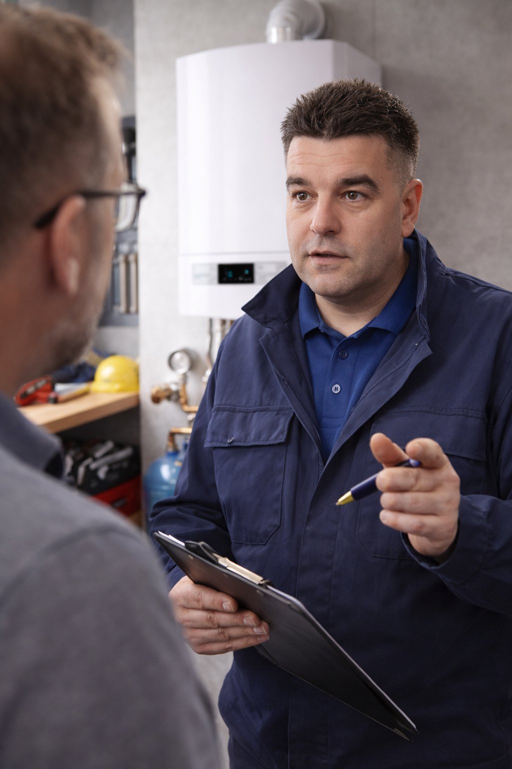 Installateur van Regio-Tech geeft uitleg over installatie